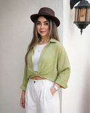 شومیز و کراپ زنانه موسیلین وارداتی کد 1097